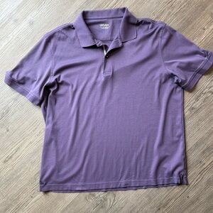 UNTUCKit Damaschino Polo Shirt XL Purple Short Sleeve Cotton